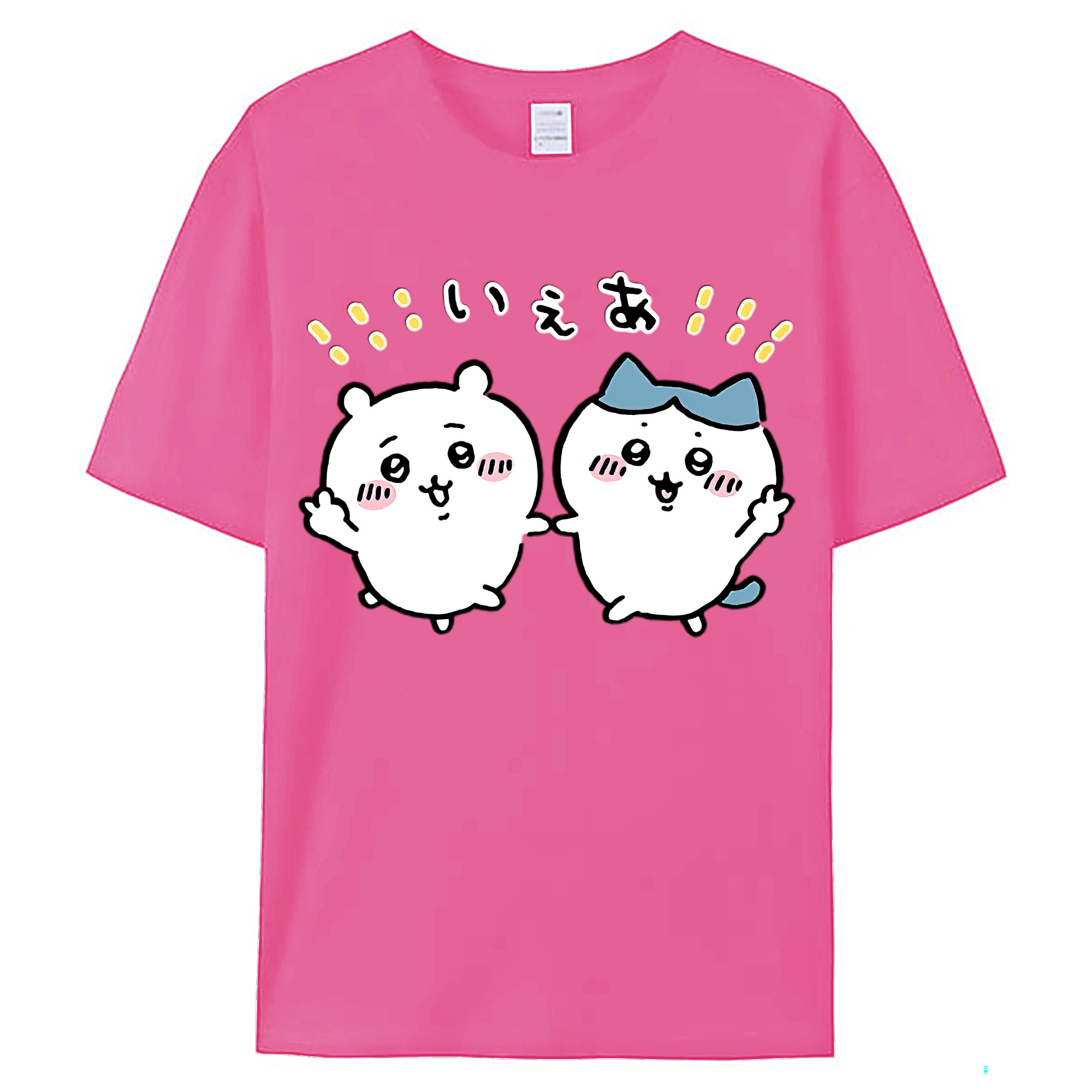 （画像用） ちいかわ ハチワレ Chii-kawa hachiware レディースカジュアルプリントTシャツ（綿100％）